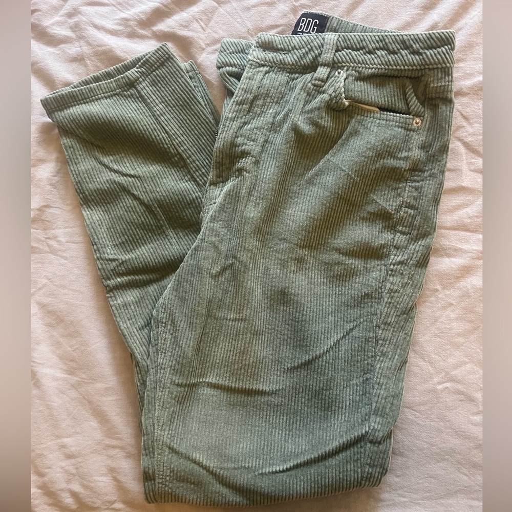 BDG Corduroy Mom Jeans - Sage Green